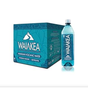 Waiākea – Hawaiian Volcanic Water – Naturally Alkaline Water – pH Range 7.6 to 8.2 – All Natural Minerals & Electrolytes – 100% Recycled Water Bottles – Bottled Water 15 Pack – 23.7 Fl Oz, 700 mL