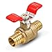 Everflow Supplies 615P012-NL Lead Free Pex Full Port Ball Valve with Tee Handle, 1/2-Inch