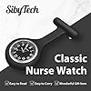 Nurse Watch Brooch, Silicone with Pin/Clip, Glow in Dark Design, Health Care Nurse Doctor Paramedic Medical Brooch Fob Watch (Black) #1