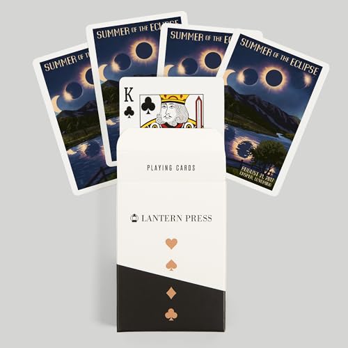 Lantern Press Casper Wyoming Solar Eclipse 2017 Baraja Póker miniatura 6