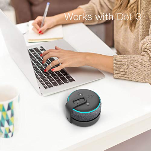 Base de Bateria GGMM D3 para Echo Dot 3ª geração, Preto (Não inclui Alexa Echo Dot 3)