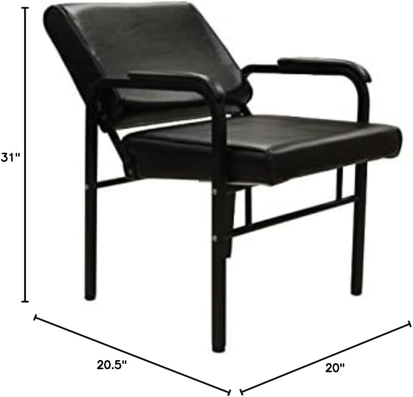 Azle Shampoo Chair Reclining Salon Multi-Purpose Seat for Beauty Spa Hair Styling Studio, Black