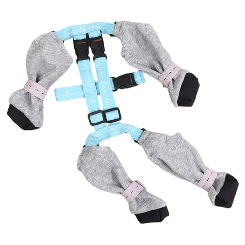 Waterproof Winter Dog Suspender Boots, Adjustable Non-Slip