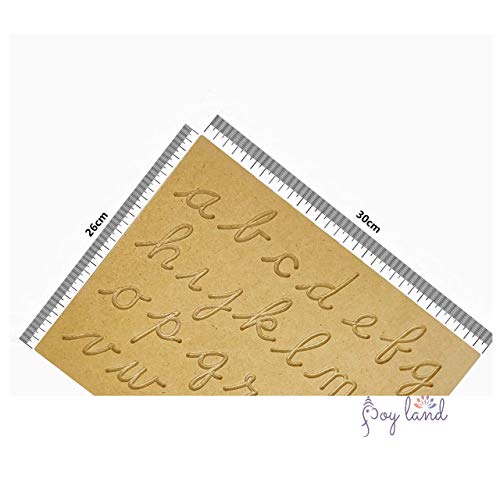 JOY LAND ?? Capital Numbers Hindi Varnmala Writing Practice Wooden Tracing Boards Educational Toys for Kids with Dummy Pencil | Letter Educational Slate | Learning Board for Baby (Small Currsive)