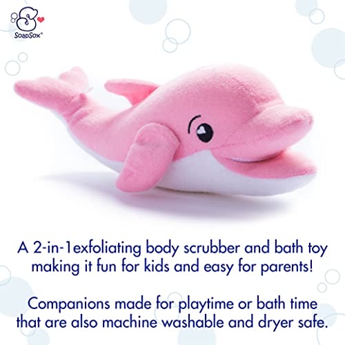 Soapsox, Ava The Dolphin - Children's Bath Toy, Pink #TOP4