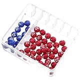 Bolas de rifa numeradas: las bolas de lotería están diseñadas con forma redonda para asegurar que reboten y rueden uniformemente en la máquina de lotería