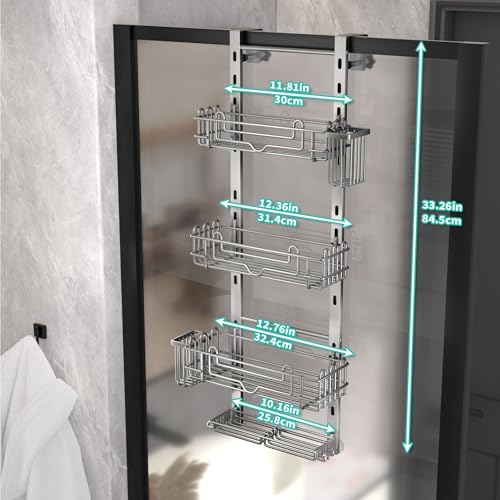 HapiRm Over Door Shower Caddy - Adjustable Hanging Shower Caddy No Drilling by HapiRm - Used condition - Image 5