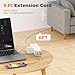 TESSAN Surge Protector Power Strip PD 20W, Ultra Thin Flat Plug 6 FT Extension Cord, 9 Outlets 4 USB(2 USB C), 1050J Protection Multiple Outlets Charging Station for Home, Office, College Dorm Room