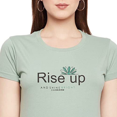 Image of Orewa Women by OKANE Women's Short Sleeve Printed Regular Fit T-Shirt