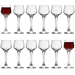 LAV 12x Clear 80ml Lal Sherry Glasses - Small Port Brandy Vodka Liqueur Dessert Wine Drinking Shot Glass Set with Stem