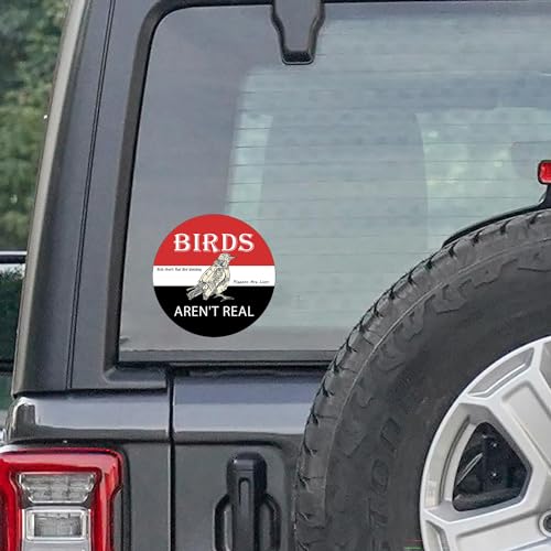 Image of 2 Pack Birds aren't Real Bumper Sticker for Car,Funny Stickers President Decal Bumper Suitcase Trucks Window Laptop Waterproof Decal Sticker 5 Inch
