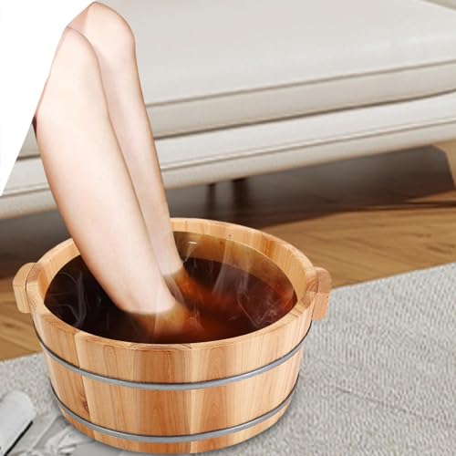 Tina de Madera para Hidromasaje de Pies Comoda para Uso en Casa y Oficina 16x36cm miniatura 3
