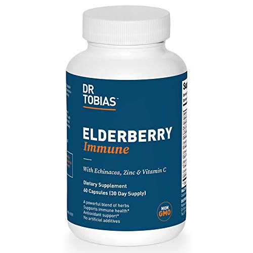Dr. Tobias Elderberry Immune Supplement, Herbal Blend, 60 Capsules #TOP15