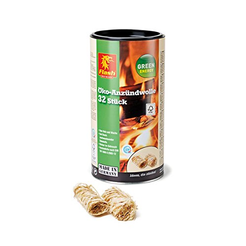 Preisvergleich Produktbild Flash Öko Anzündwolle - 32 Stück Dose