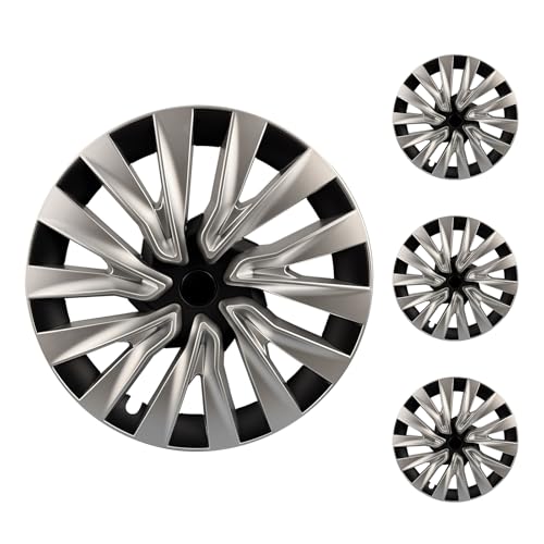 Wheel Covers for Tesla Model 3 Highland, 18 Inch Hubcaps Rim Protectors Cover, 2024 2025 2026 Model 3 Highland Hub Caps Accessories Silver 4 Pcs - Thumbnail 2