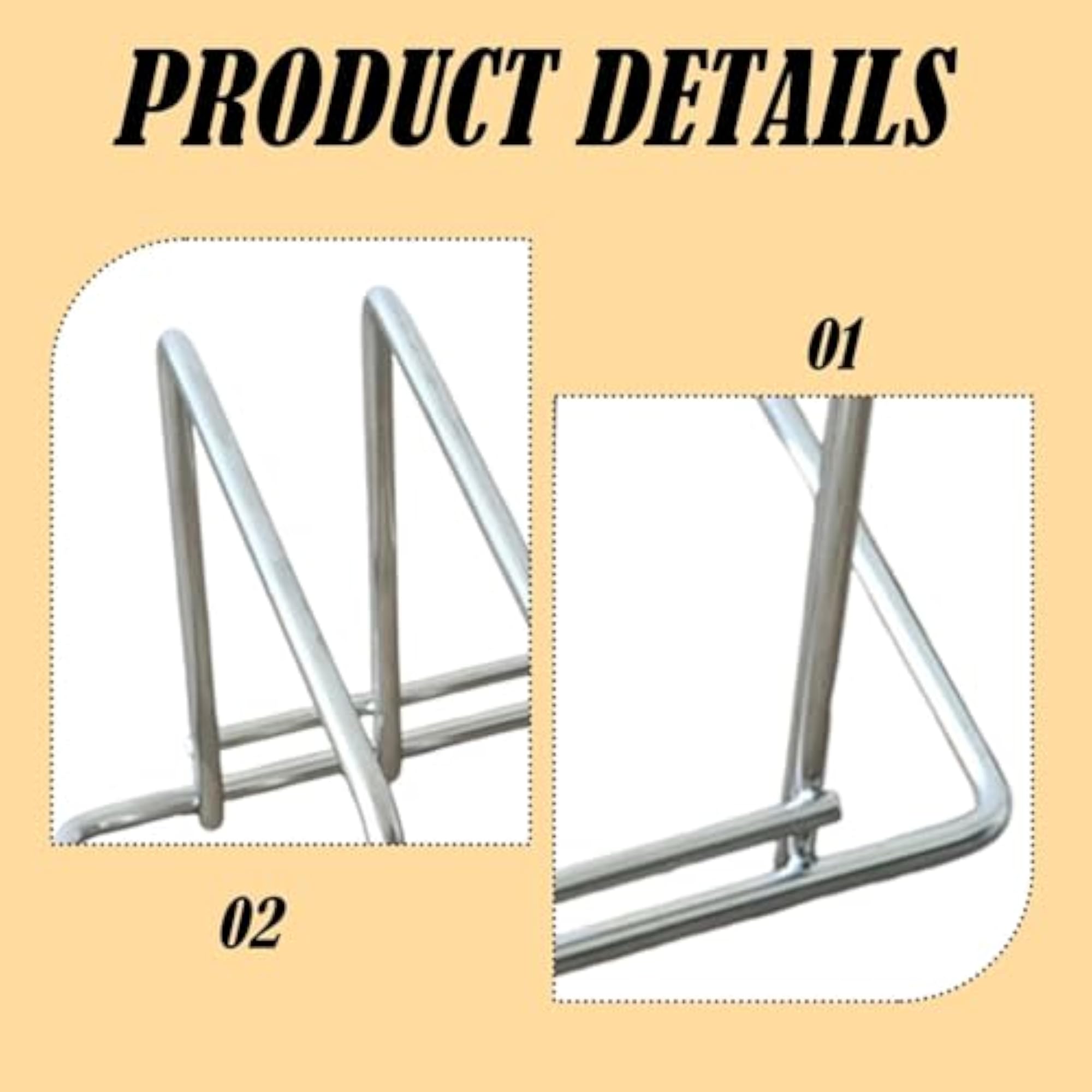 Stainless Cutting Board Rack with 2 Slots for Kitchen