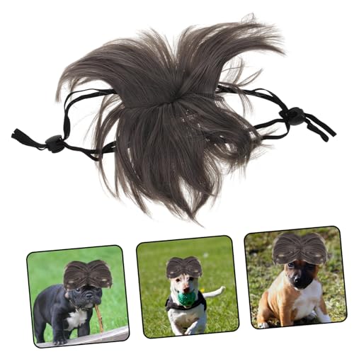 Peluca para perro Yardwe para disfraz y decoración miniatura 2