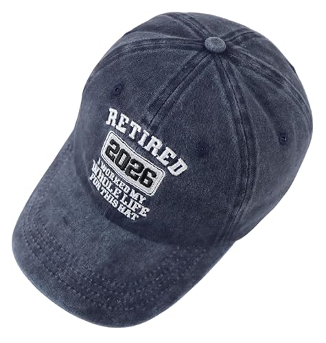 Image of Retired 2025 2026 I Worked My Whole Life for This Hat for Men Women, Adjustable Embroidered Retirement Baseball Cap