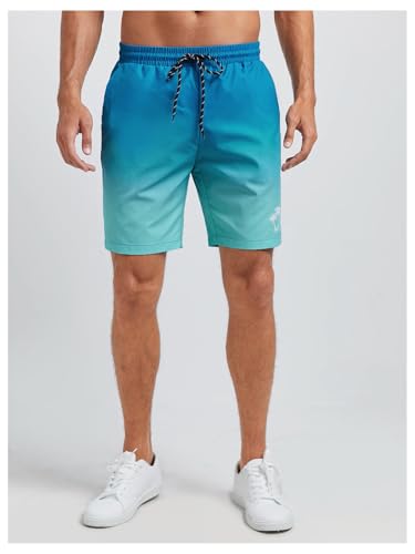 Floerns Men's Drawstring Waist Graphic Beach Shorts Quick Dry Board Shorts with Pocket2