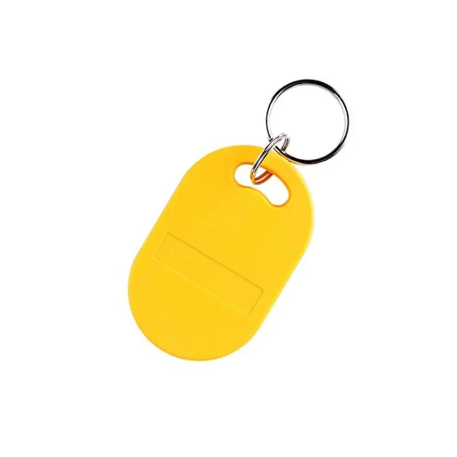 5Pcs Dual Frequency RFID Keyfob 125Khz EM4100 and 13.56Mhz 1K Chip Keychain Keys Ring Read Only Red Blue Yellow(5pcs Yellow)