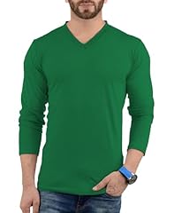 Green - V Neck Long Sleeve Shirt