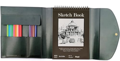 Couverture de carnet de croquis anti-cornes avec trousse - 2