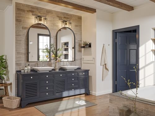 rightify Arched Mirror, Arched Wall Mirror, 24 x 40 Inch Black Arch Mirror, Metal Frame Black Bathroom Mirror, Arched Top Bathroom Vanity Mirror for Living Room Bedroom Mantel Entryway Hallways by Brightify - Image 2