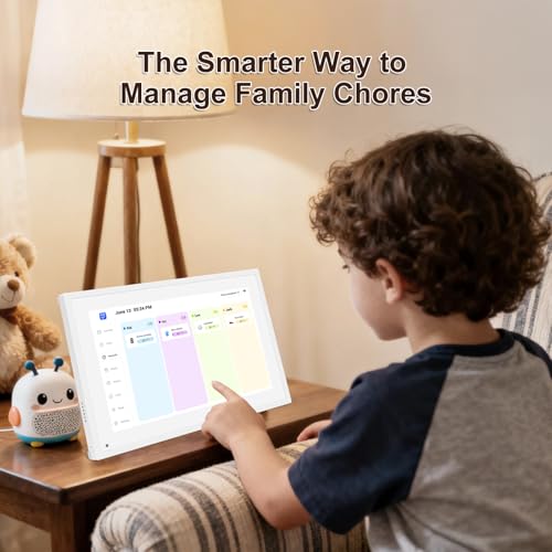 10.1 Inch Smart Digital Calendar Planner & Chore Chart, IPS HD Touchscreen Interactive Display, Smart Family Planner, Digital Picture Frame for Seamless Scheduling - Share Photos/Videos via App - Image 4