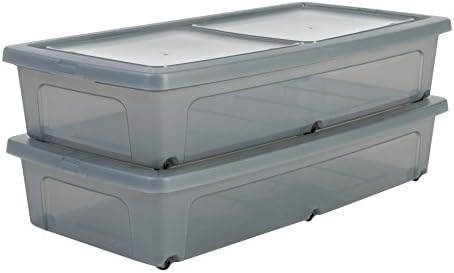 Iris Ohyama, Large storage box, DIY, 170 Lhandle and wheels, mobile, Garage, garden - Store it All Box SIA-1000 - Black