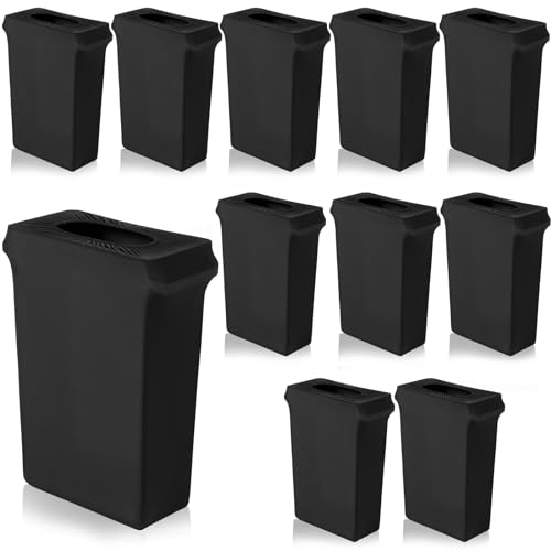 Windyun 10 Pcs 23 Gallon Spandex Stretchable Trash Can Cover Wedding Party Fundraiser Decorations for Home Garden (Not Include Trash Can) (Black) by Windyun - Used condition - US$63.27