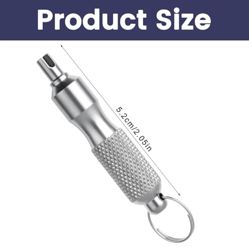 Image of Valve Core Removal Tool, Stainless Steel Valve Stem Removal Tool, Portable Schrader Valves Remove Tools for Bikes Motors and Cars