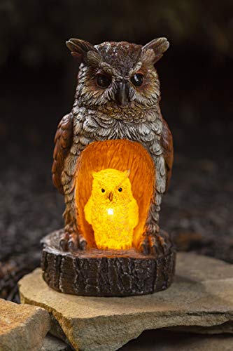 Vp Home Mom And Baby Rustic Owls Solar Powered Led Outdoor Decor Garden Light Owl Statue Solar Powered Garden Light Christmas Gifts For Outside Patio Lawn Ornament #TOP5