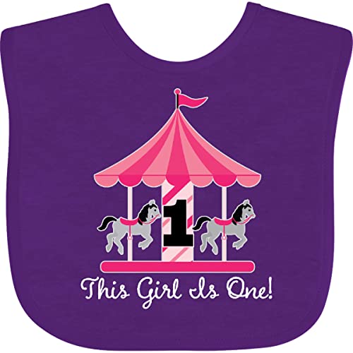 inktastic 1st Birthday Party Carousel Horse Baby Bib