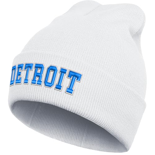 Kneenow Beanie for Men Women Winter Hats Apparel Gifts White