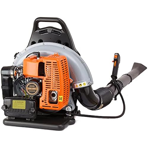 Backpack Leaf Blower, 65CC 3.6HP 2Cycle Backpack Blower Gas Powered, 635-CFM, Powerful Clearing Performance & Ergonomic Harness System, Portable Air Blower for Garden Snow Dirt Debris (Style A)