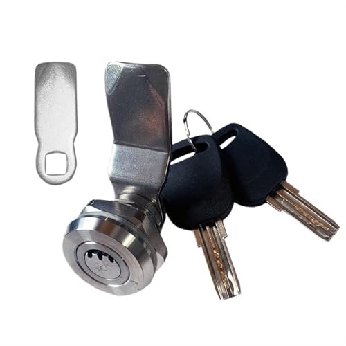 Lock 304 Stainless Cabinet Lock with 2keys 2 Cam Piece 3 Length MA121 1Pcs(Key Different)