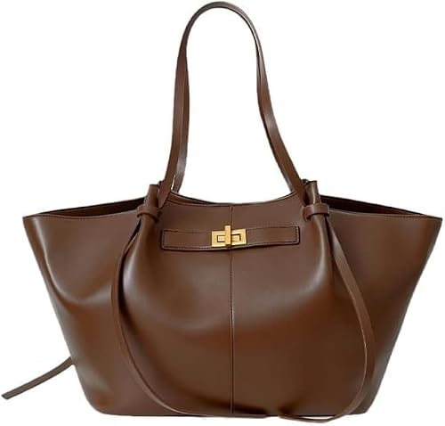 Générique - Générique Sac à Main de Cours en Cuir Élégant Grande Capacité (Brown)