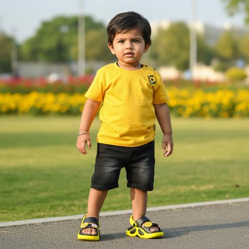 Image of GLJ Kids Comfort Clogs Sandals for Boy and Girl, 1 to 14 Years, Two-Strap Design, Easy to Wear Slip On, Dust and Waterproof, 1100