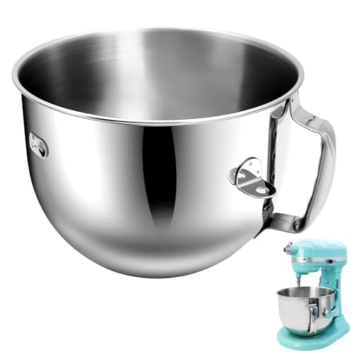7 Quart Stainless Steel Mixer Bowl Compatible with KitchenAid Bowl-Lift Stand Mixers