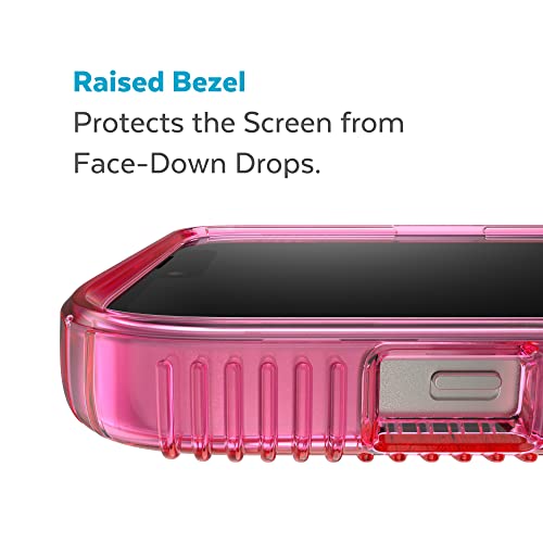 Speck Clear iPhone 14 & iPhone 13 Case - Drop Protection, Scratch Resistant & Anti-Yellowing Dual Layer Case for iPhone 14 & iPhone 13 Case for 6.1 inch Model - Dream Pink/Clear GemShell