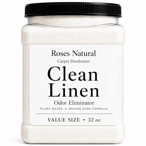 Roses Natural Clean Linen Carpet Deodorizer Powder – 32 oz