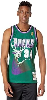 Camiseta masculina adulta Ray Allen Milwaukee Bucks Mitchell
