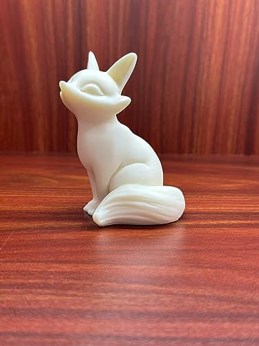 Estatua de Zorro Blanca Decorativa 5.5x6.5x8.5cm miniatura 3