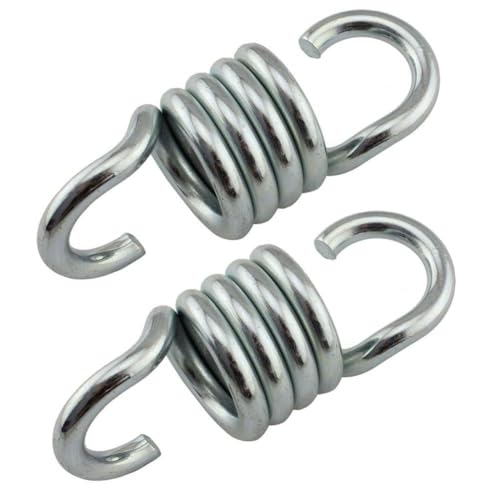WIIYENA Molle per altalena in acciaio per portico resistente, movimento liscio, sospensioni per sedie in acciaio mm, molle per l'assorbimento degli urti per esterni, parti da giardino, 2 pezzi