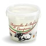 Mozzarella di Bufala Campana DOP 500g - Queso Fresco Italiano de Búfala - Textura Fibrosa Tradicional - Alto en Proteínas - Elaboración Natural sin OGM para Ensaladas y Pizza - NEXU