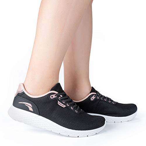 Tênis Kolosh Esportivo Feminino, Preto/Rosa, 39
