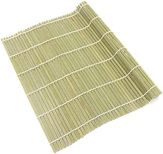 Chiloskit Japanese Square Bamboo Sudare Mat, Help Assemble & Roll Up Maki Sushi (27x27cm/10.62x10.62'')