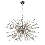 GOMUNIN Astra Sputnik Satellite Pendant Light 9-Light Nickel Sputnik Chandelier Mid Century Starburs