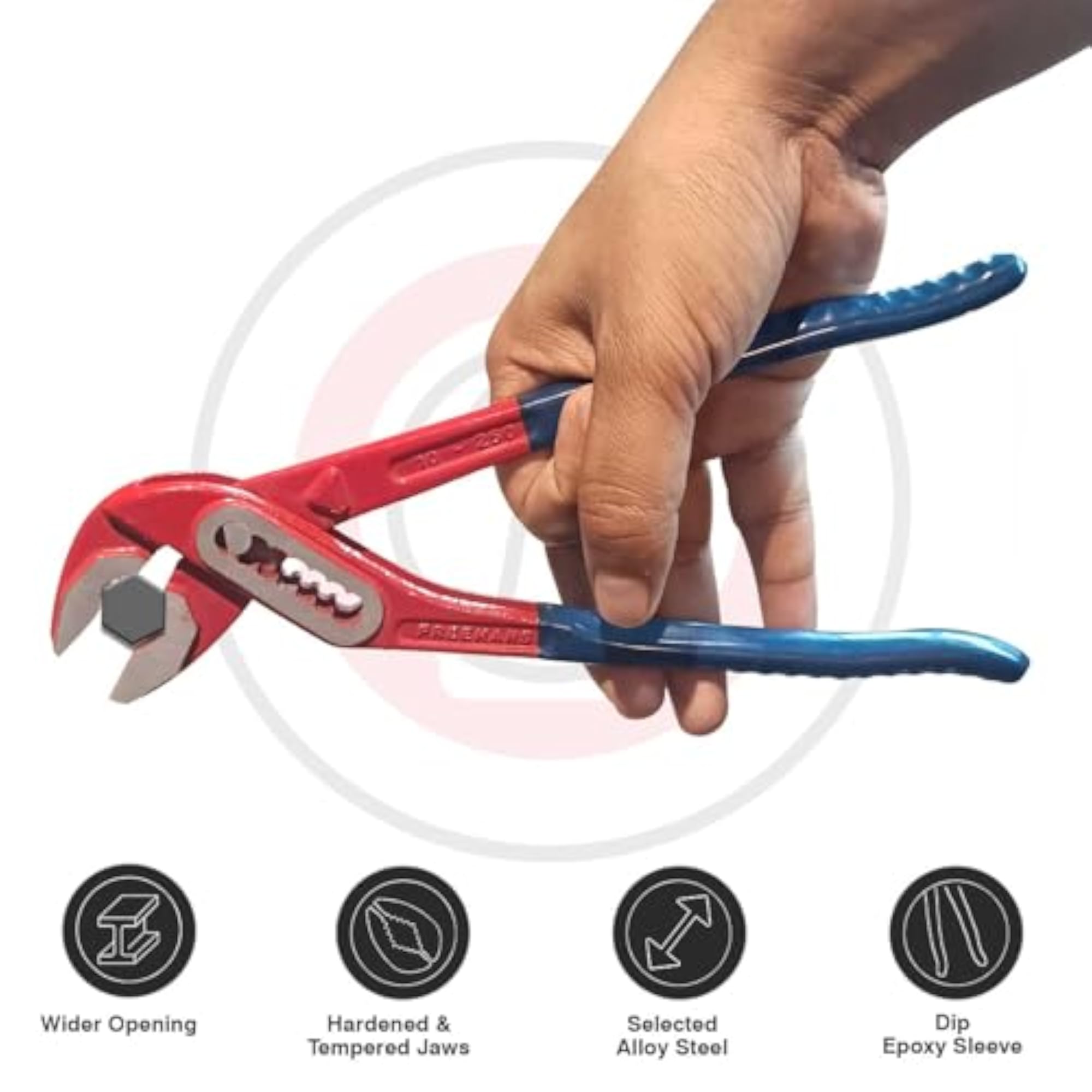 Box Joint Alloy Steel Water Pump Plier with Epoxy Dip Sleeve