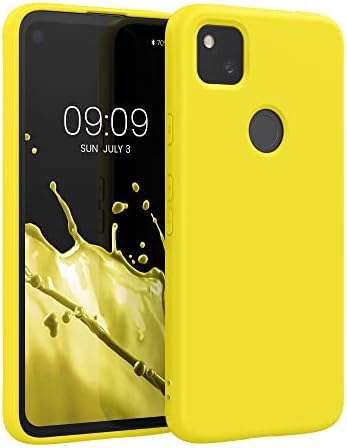 kwmobile Case Compatible with Google Pixel 4a - Case Soft TPU Slim Protective Cover for Phone - Blue Reef